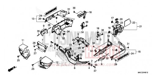 COUVERCLE DE MOTEUR GL1800BDL de 2020